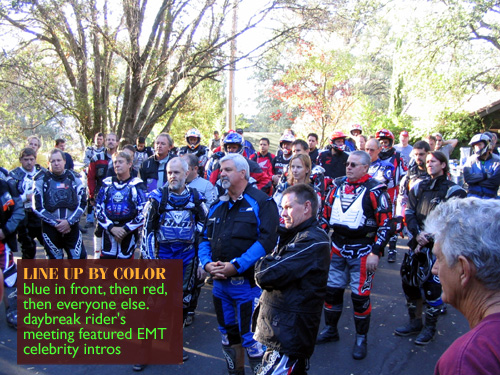 Friday morning riders meeting