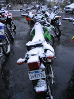 brushing away the snow didn't get rid of the damp cold