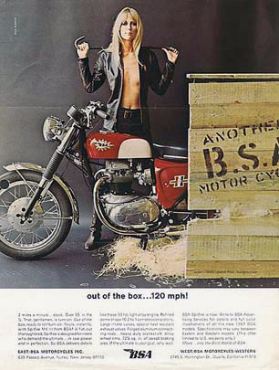 classic BSA ad for Lightening model