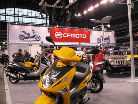 cfmoto's stadium display was popular destination