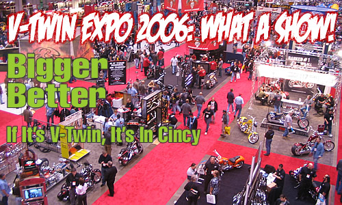 v-twin expo in cincinnati hosted a solid turnout of vendors and suppliers