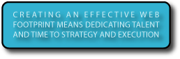 creating an effective web footprint means dedicating talent and time to strategy and execution